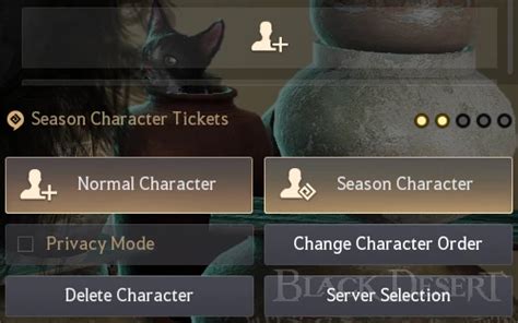 bdo season character tickets
